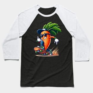 Carrot On Skate Baseball T-Shirt